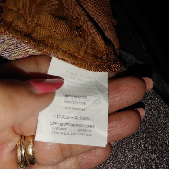 Madewell Drapey Shorts Paisley Brown Sz.L - Picture 6 of 6